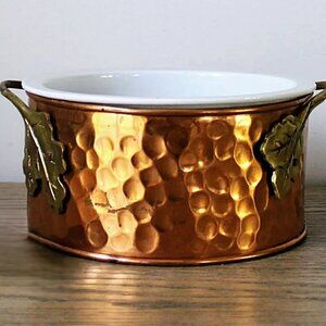 Teleflora Copper Leaf Casserole Bowl